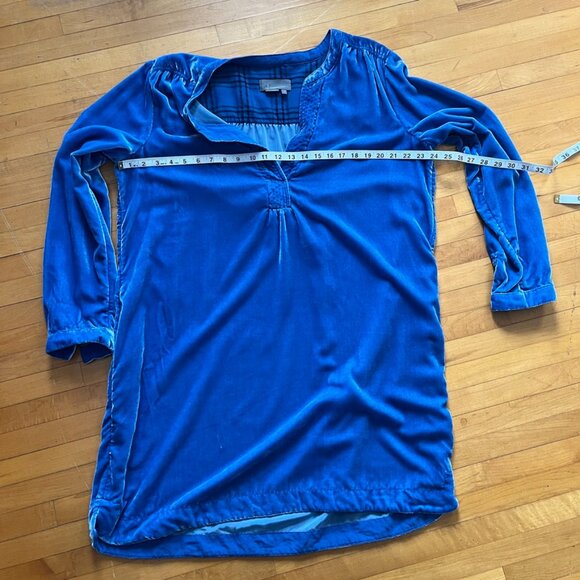 Anthropologie Melody Blue Velvet Tunic Dress size XL - Picture 5 of 10